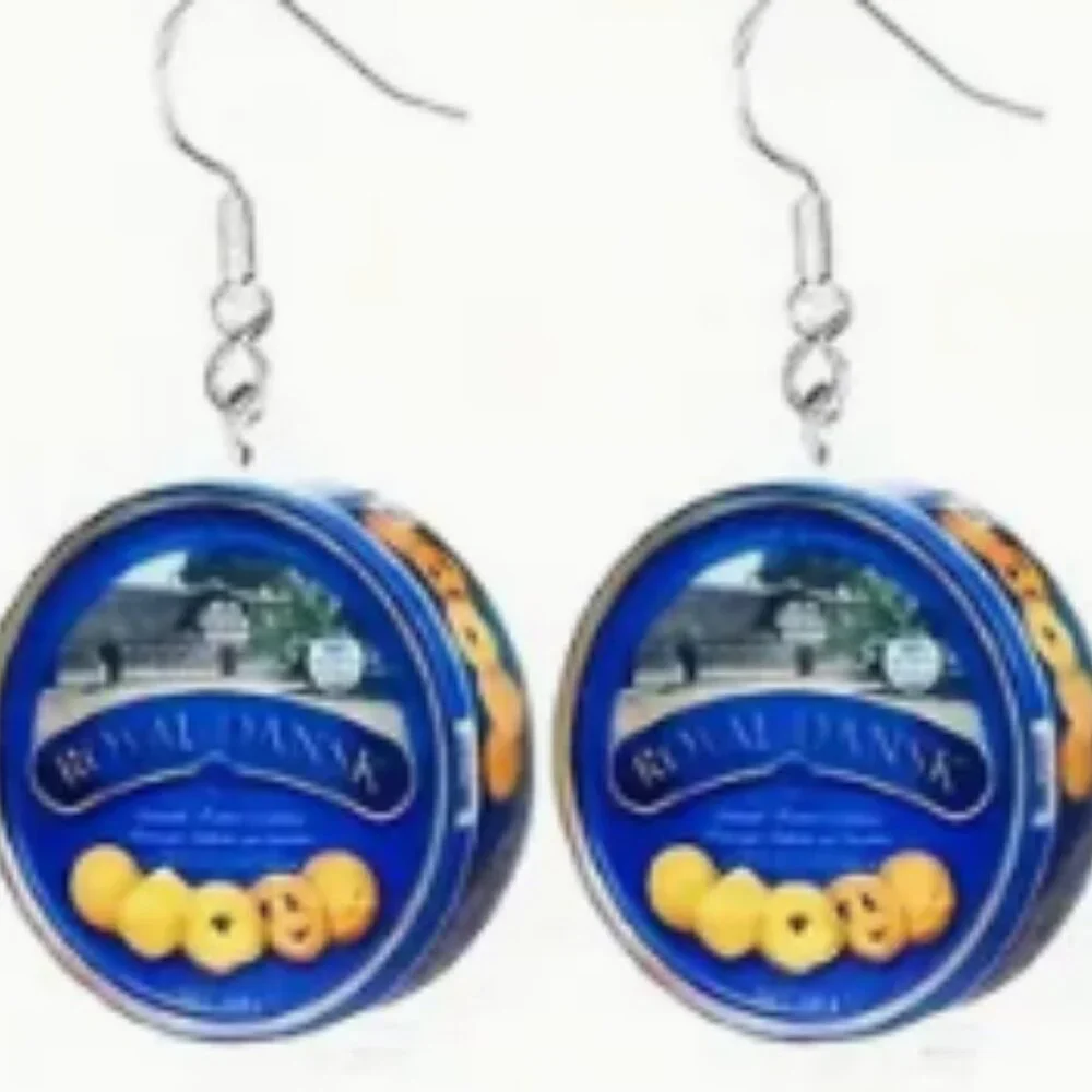 ❤️ FREE Cookie Biscuit Food snack Artsy Art Drop Holiday Gift Hipster Earrings